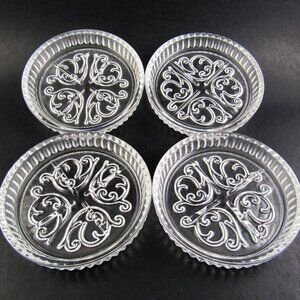 NIB SET OF 4 LENOX CRYSTAL GLASS COASTERS MADE IN USA NEW IN BOX (C18)